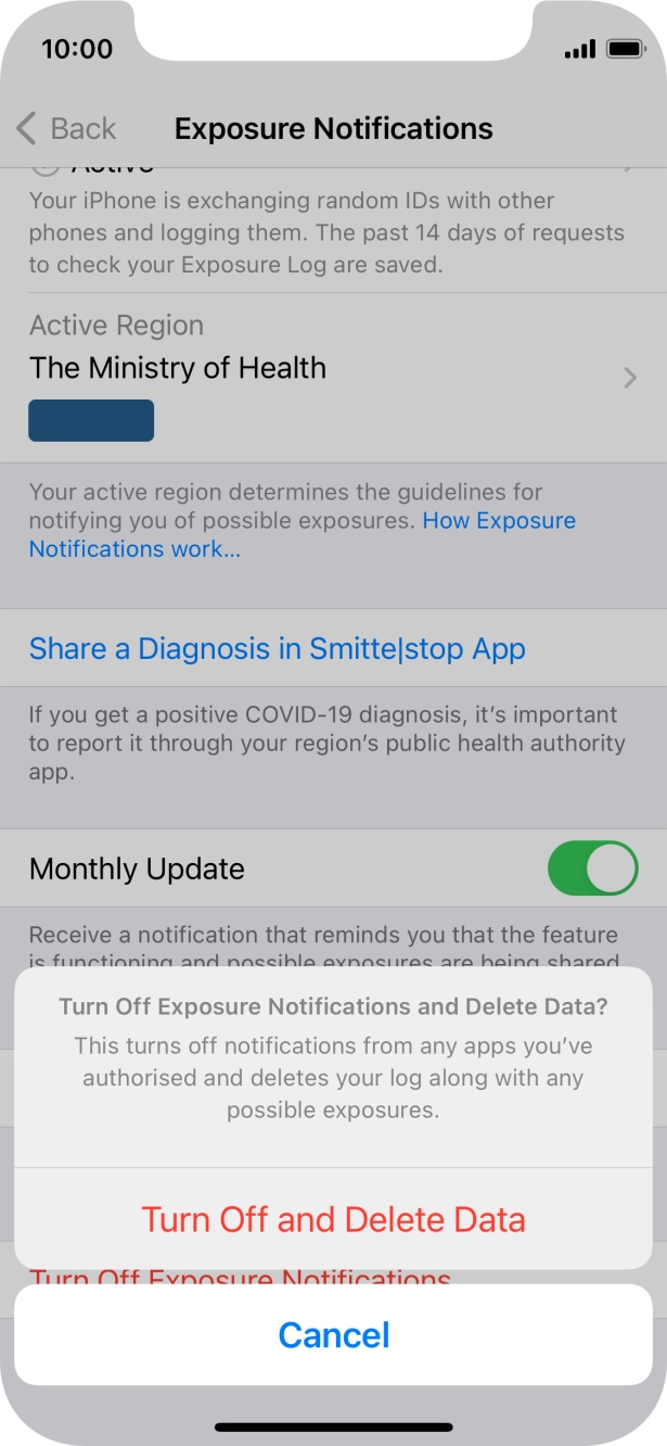 Press Turn Off and Delete Data.