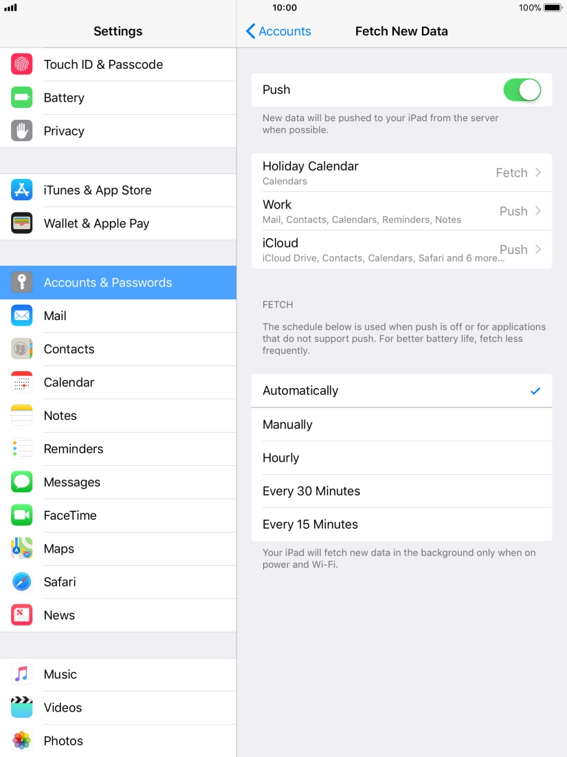 Press the indicator next to 