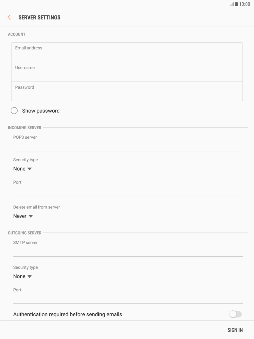 Press the field below Press the field below