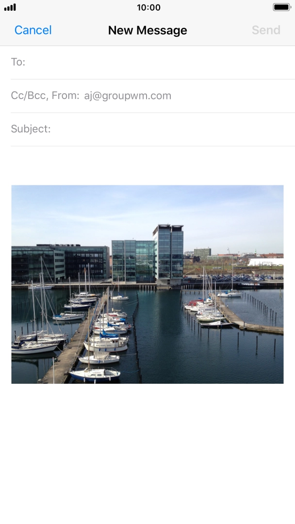 Press To and key in the first letters of the recipient's name.