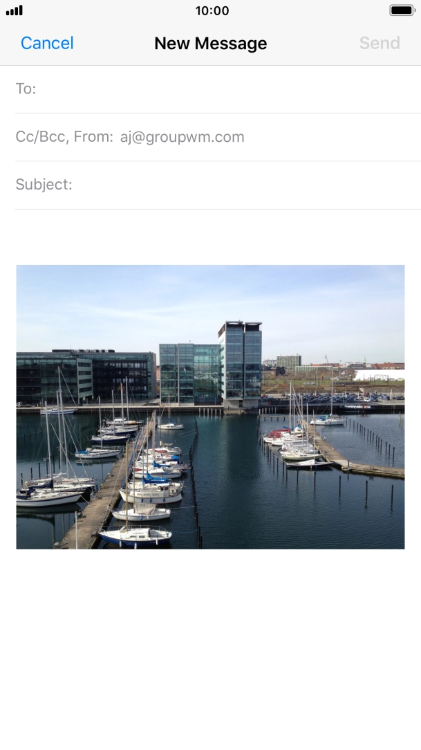 Press To and key in the first letters of the recipient's name.