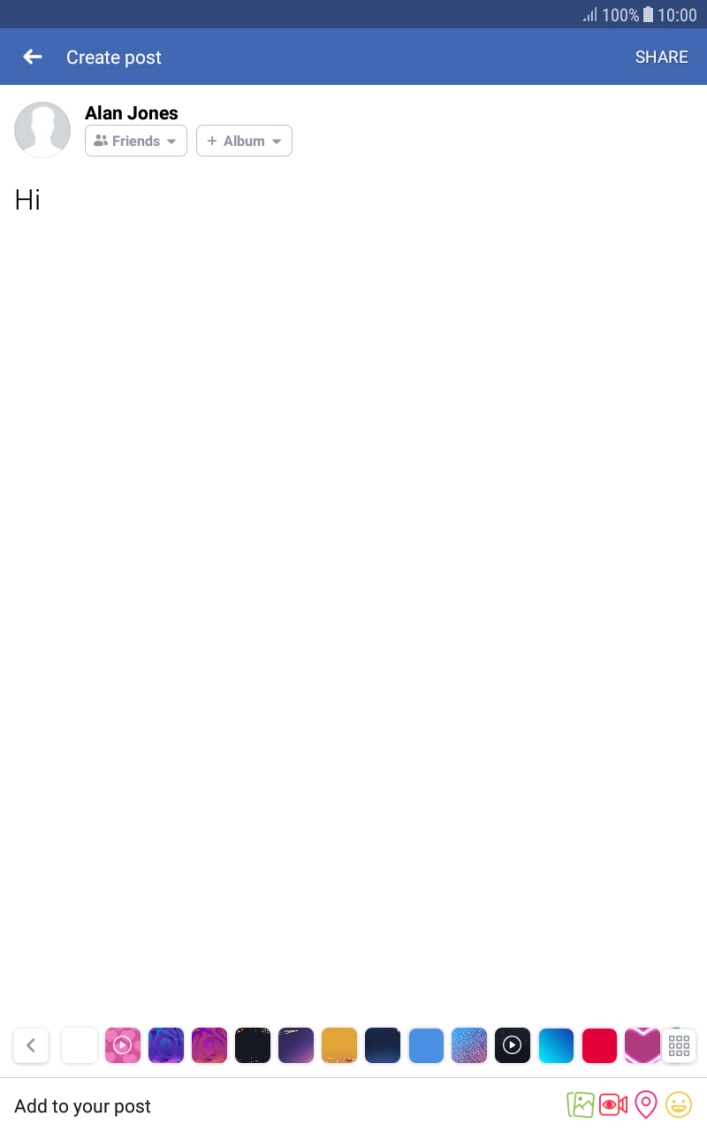 Press SHARE. Press SHARE.