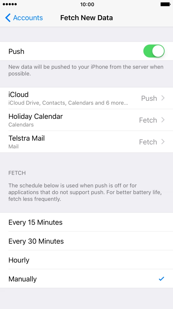 Press the indicator next to 