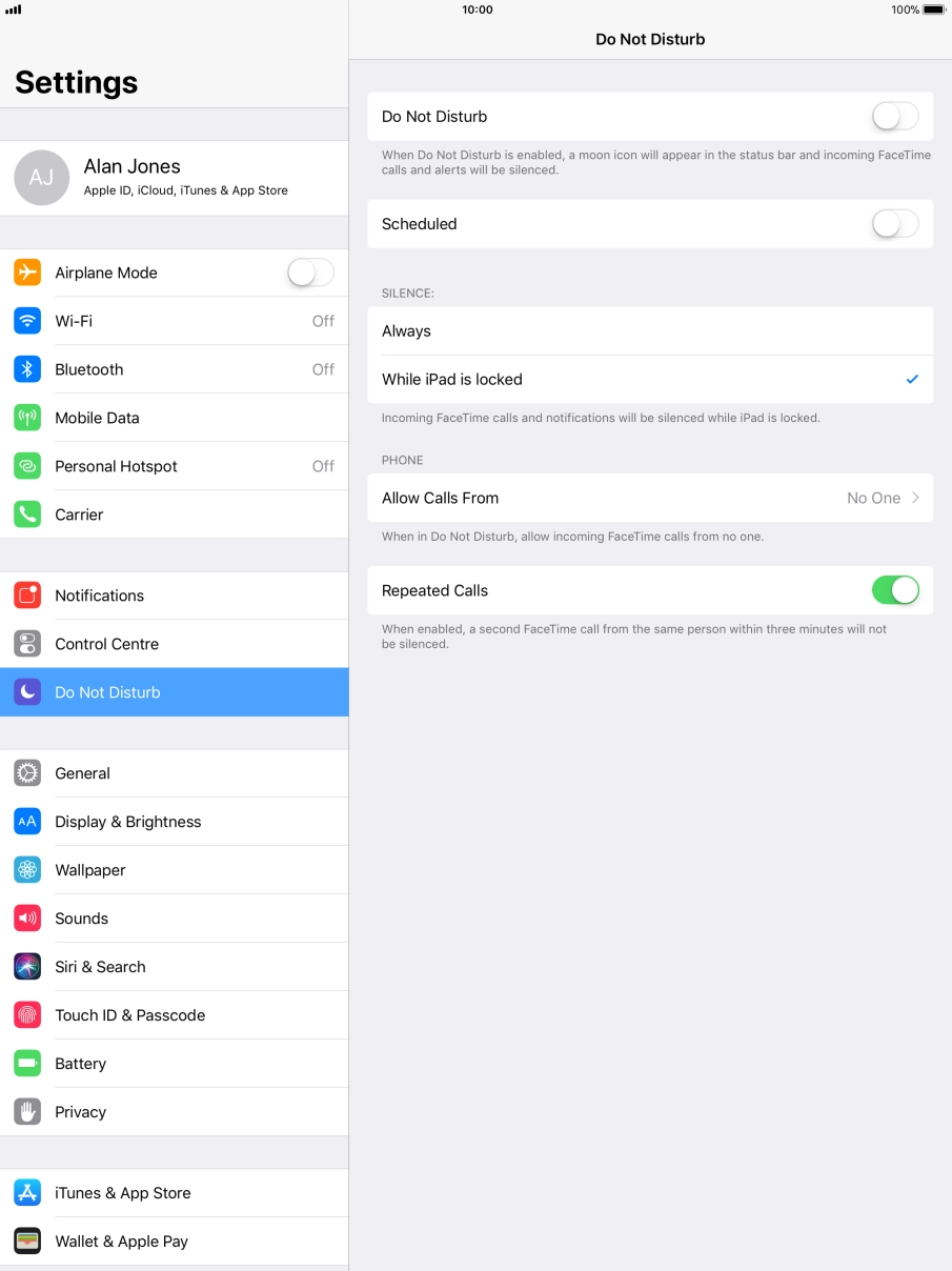 Press the indicator next to Press the indicator next to