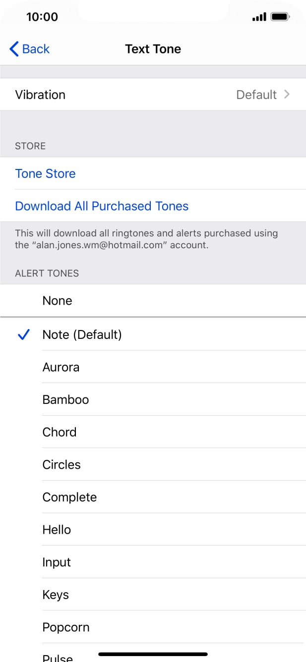 Press the different message tones to hear them.