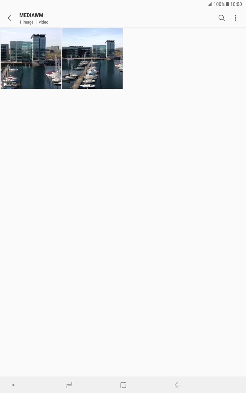 Press the required picture or video clip.