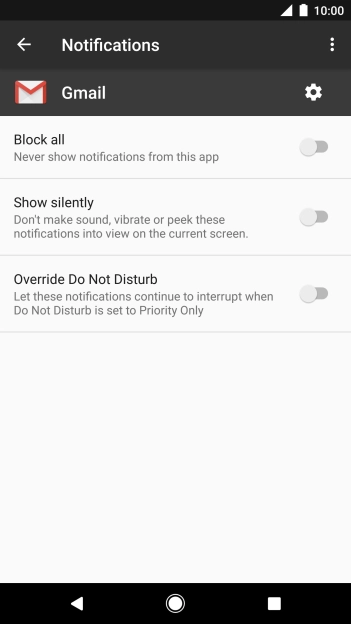 Press Block all to turn the function on or off. Press Block all to turn the function on or off.
