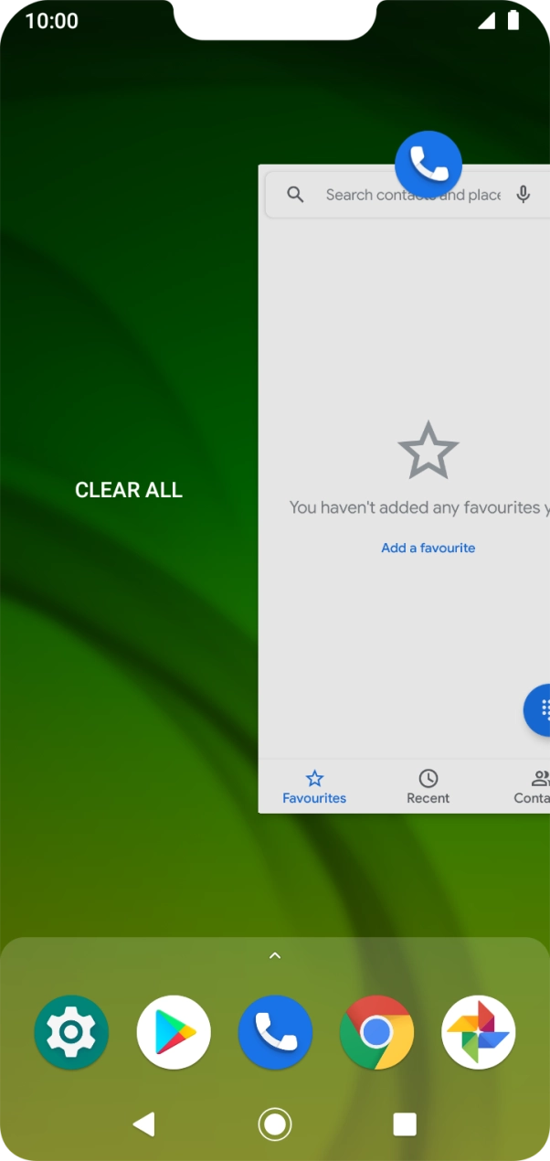 To end one running application, slide your finger upwards on the required application.