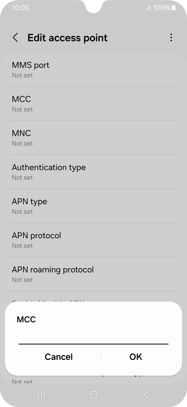 Key in 505 and press OK.