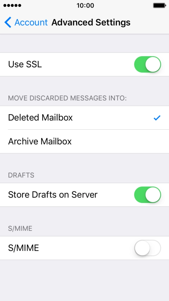 Press the indicator next to 