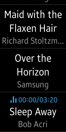 Press the required audio file.