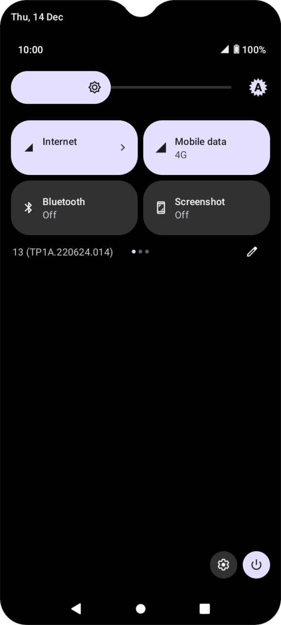 Press the settings icon.
