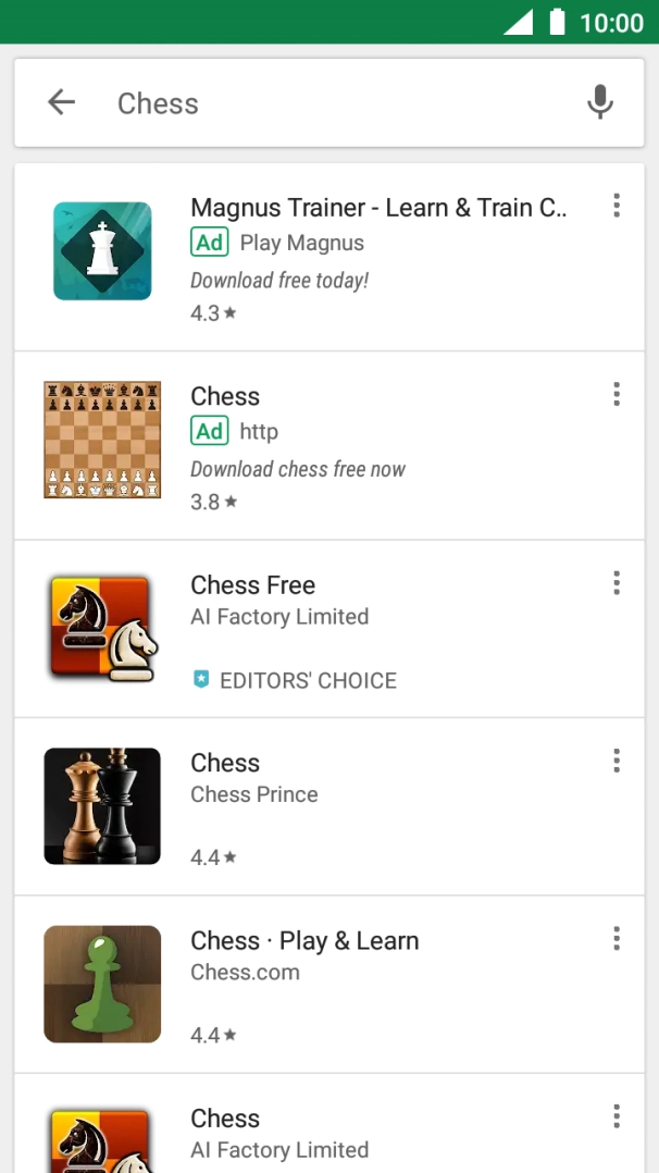 Press the required app. Press the required app.