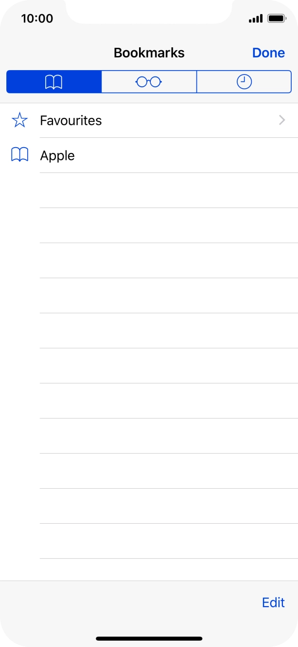 Press the required bookmark.