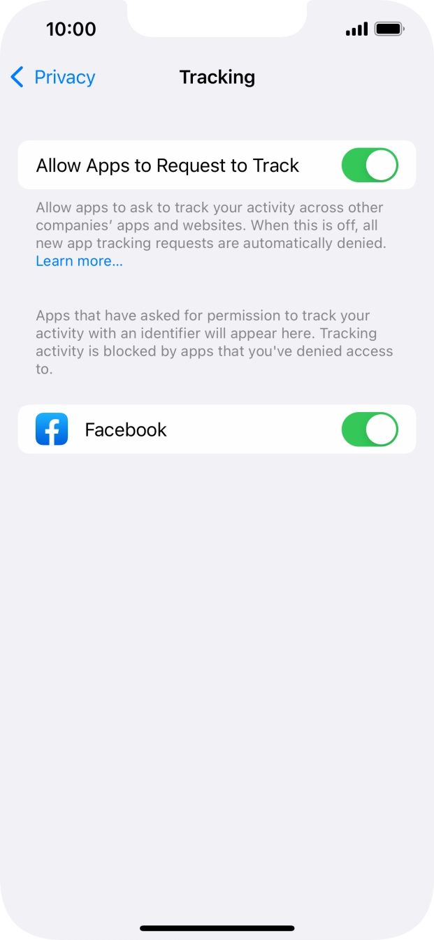 Press the indicator next to 