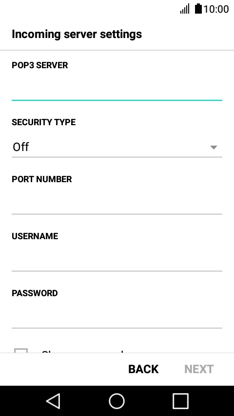 Press the field below 