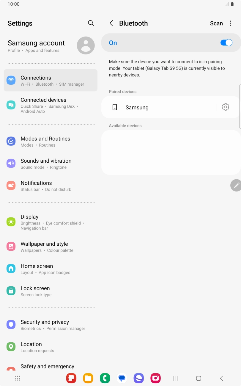 Press the Home key to return to the home screen.