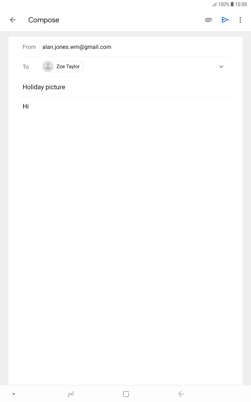 Write the required text and press the send icon.