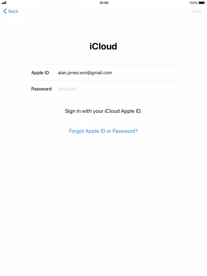 Press the field next to 