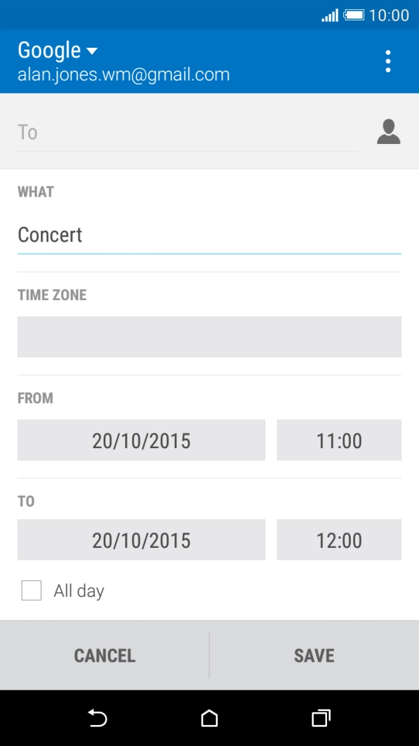 Press the fields below 