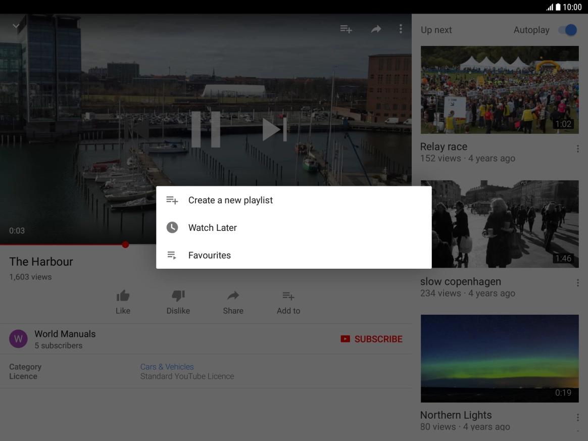 Press the required playlist.