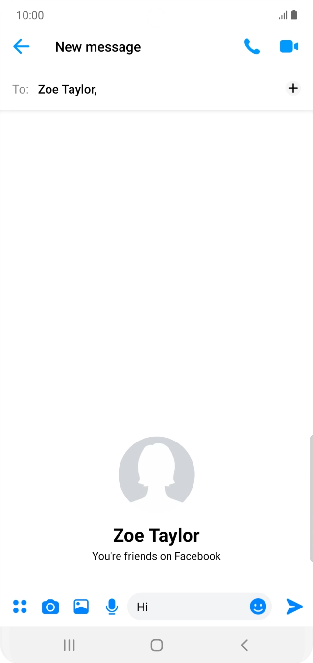 Write the required message and press the send icon.