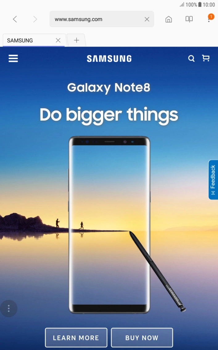 Press the address bar.