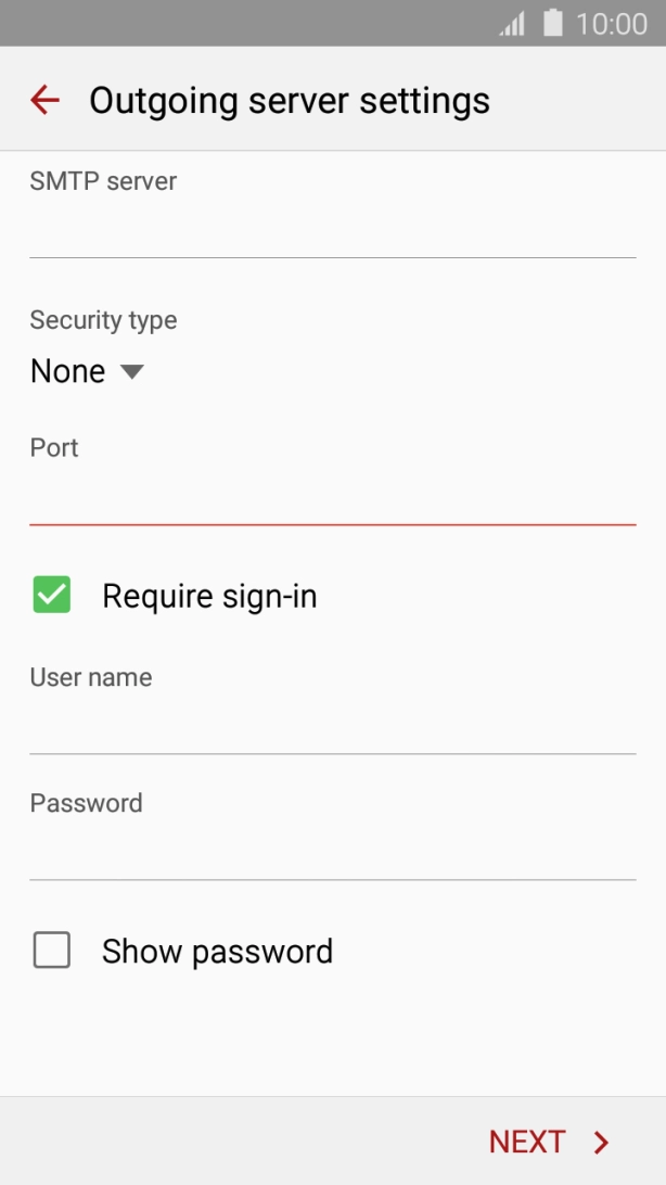 Press the field below 