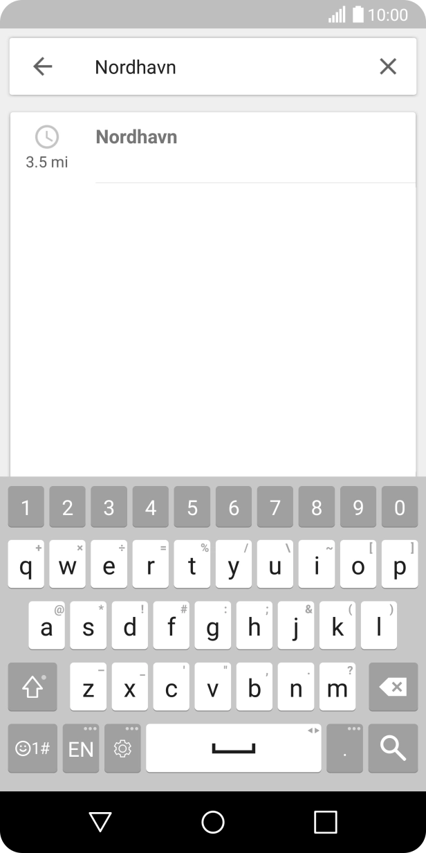 Press the required destination.