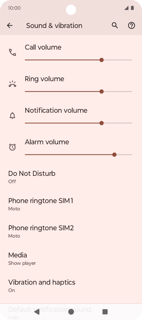 Press Phone ringtone SIM.