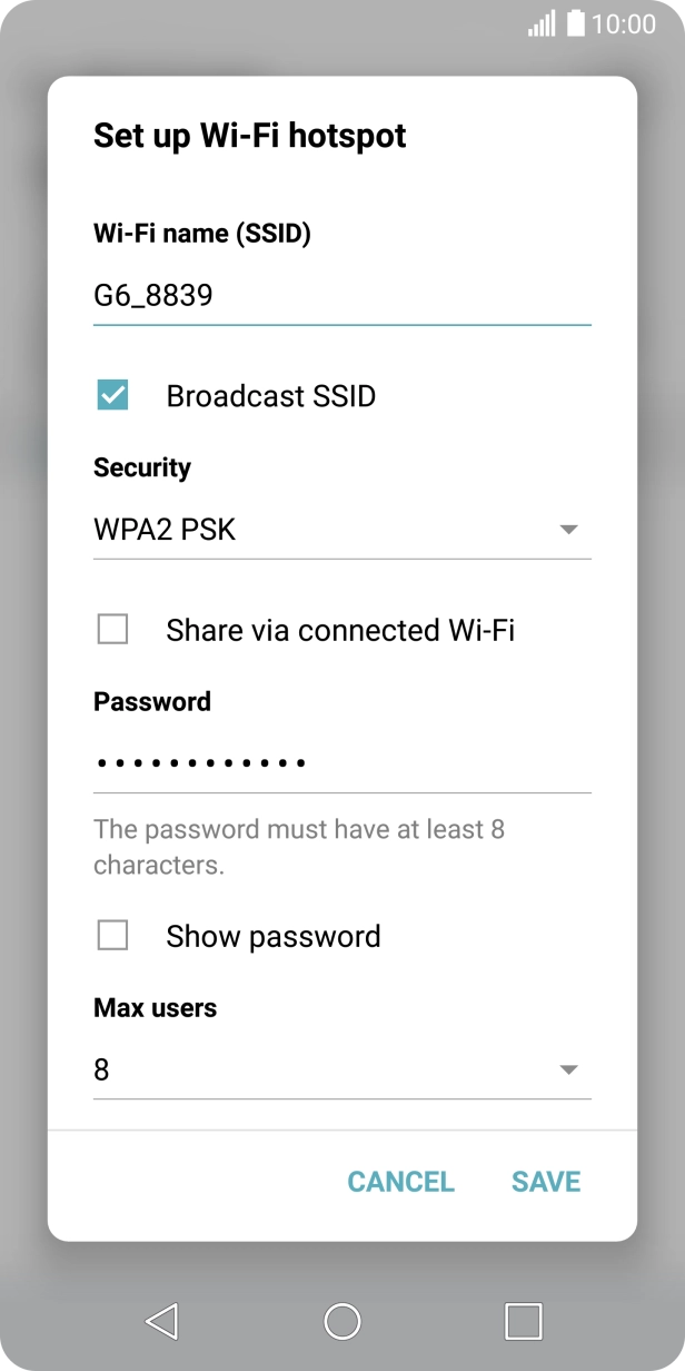 Press the field below 