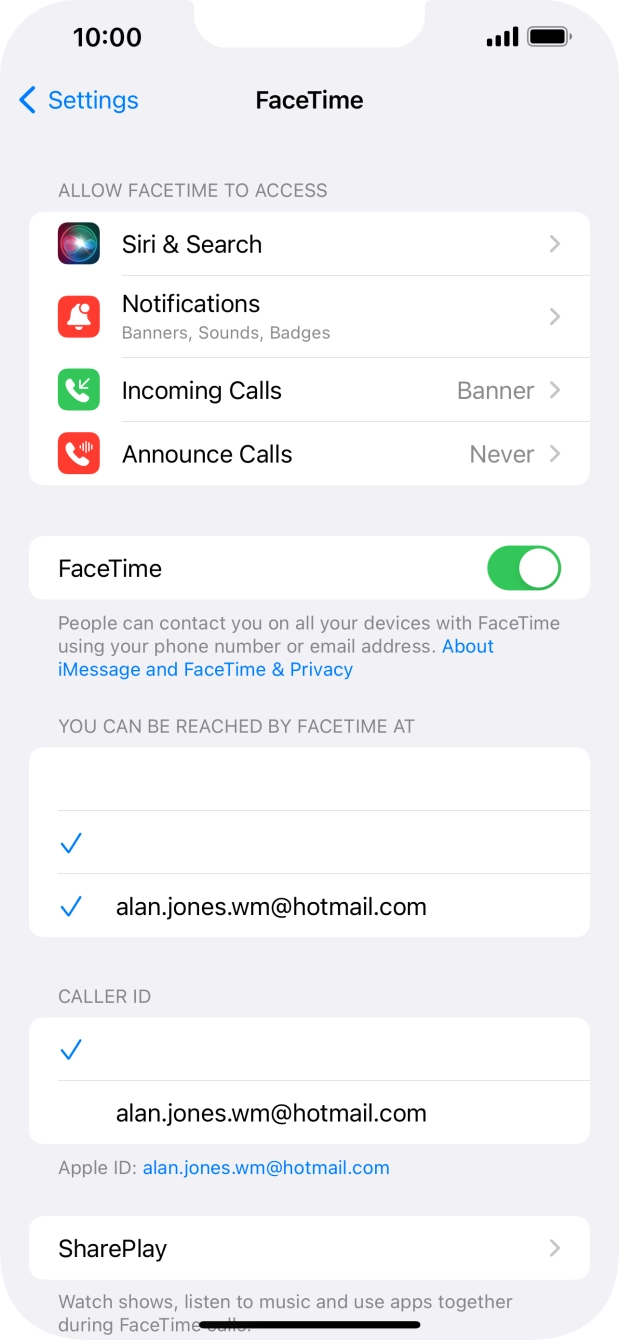 Press the indicator next to 