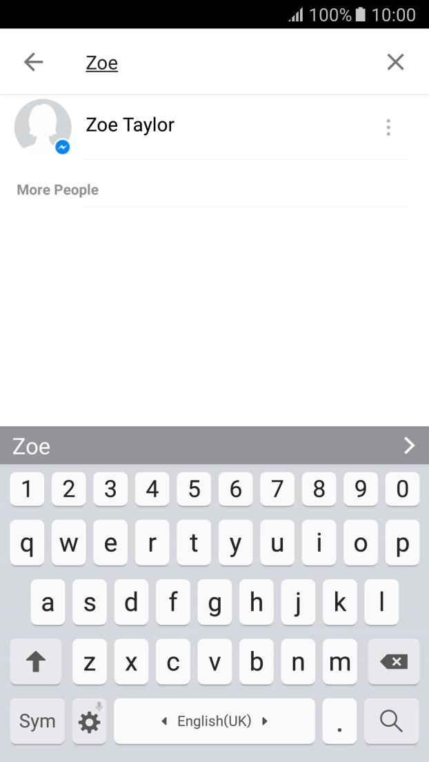 Press the required contact.