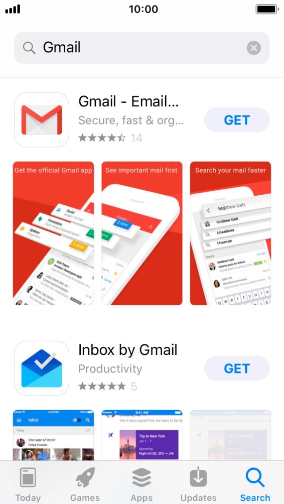 Press Gmail. Press Gmail.
