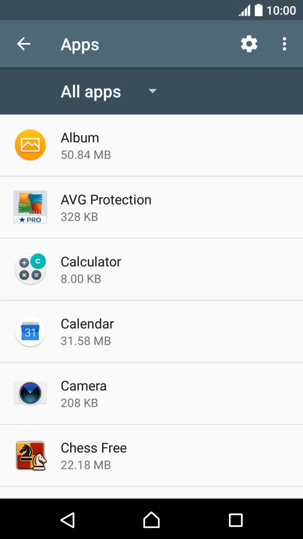 Press the required app.
