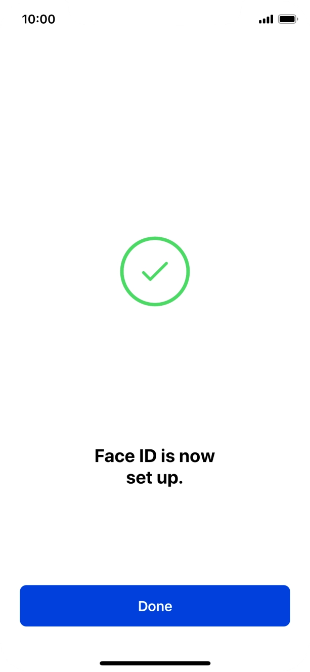 Press Done. If you haven't previously selected a phone lock code, key in a code of your own choice twice.
