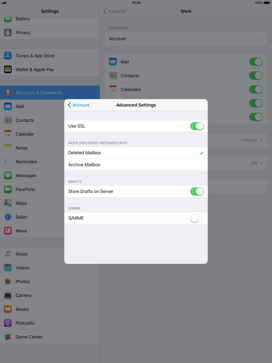 Press the indicator next to 