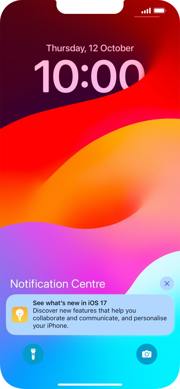 Press the required notification and follow the instructions on the screen to use the selected function.