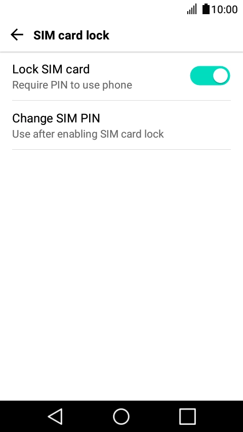 Press Change SIM PIN.