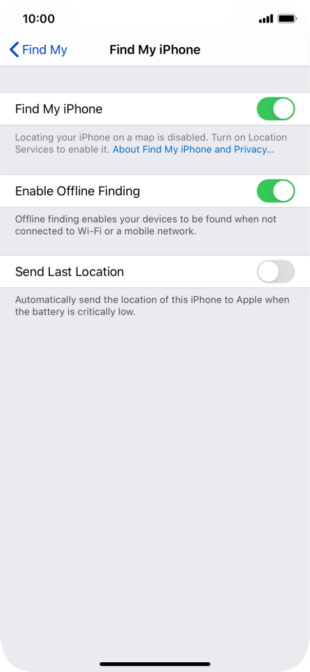 Press the indicator next to 