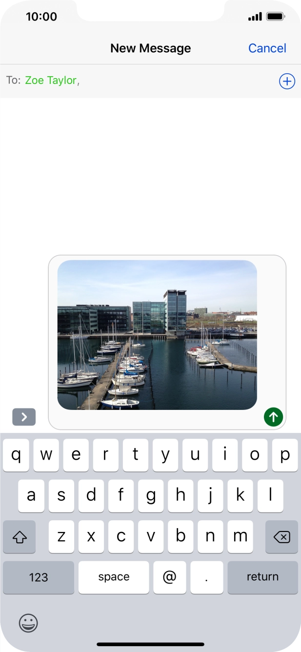 Press the text input field.