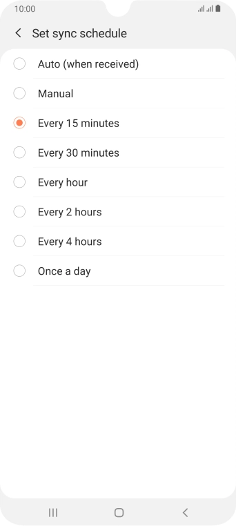 Press the required setting. Press the required setting.