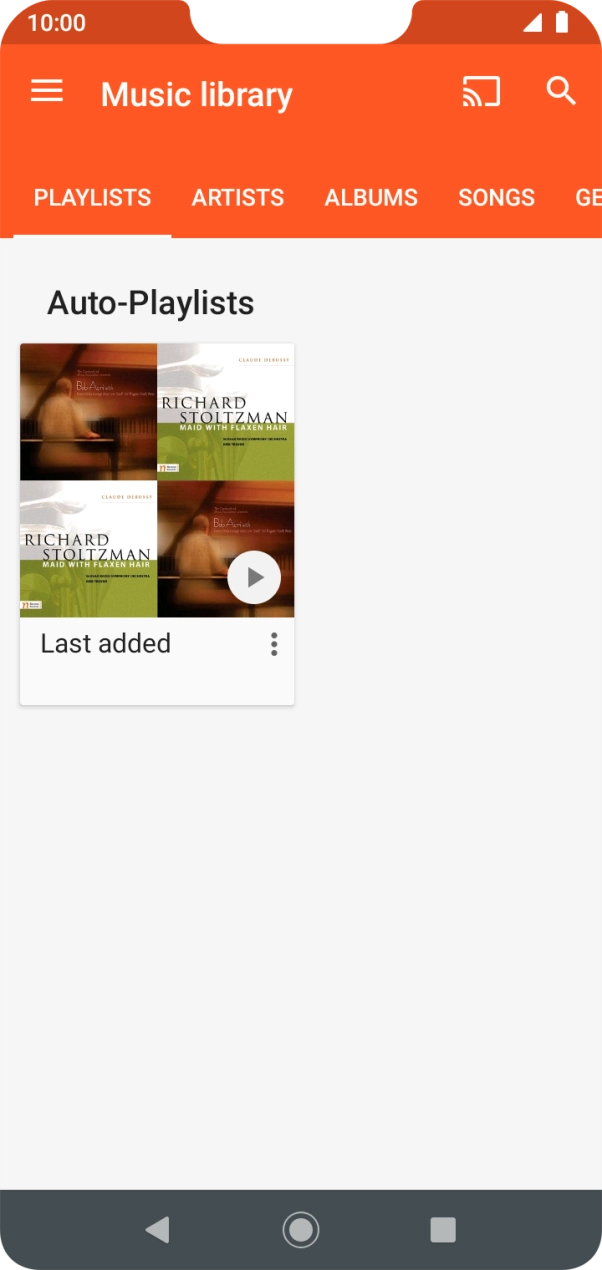 Press the required category and go to the required audio file.