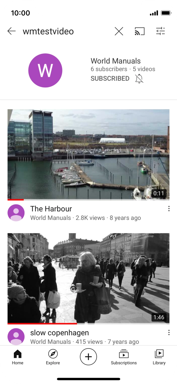 Press the required video clip.