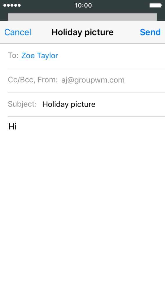 Press and hold the text input field until a pop-up menu is displayed. Press and hold the text input field until a pop-up menu is displayed.