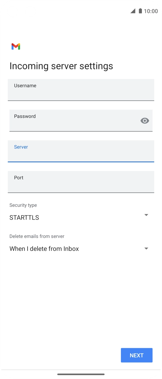 Press the field below 
