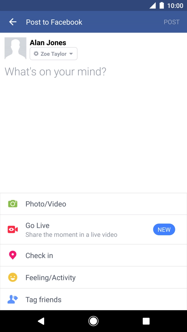 Press the text input field.
