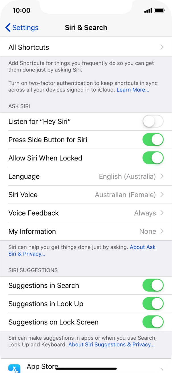 Press the indicator next to 