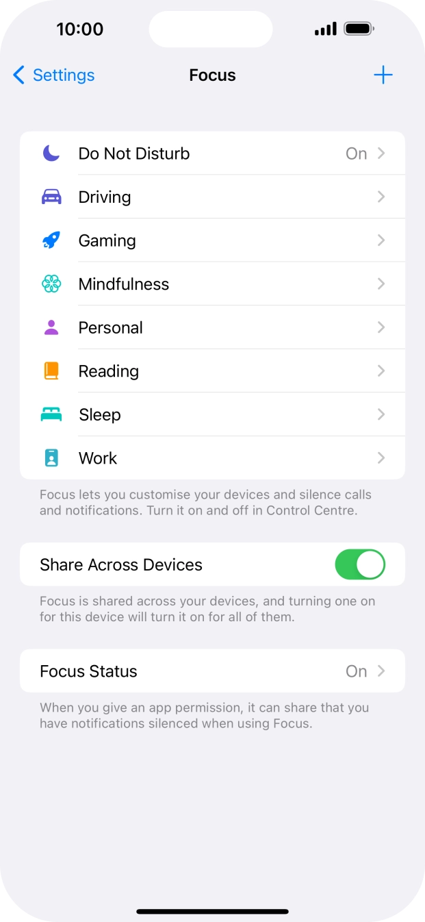 Press Do Not Disturb.