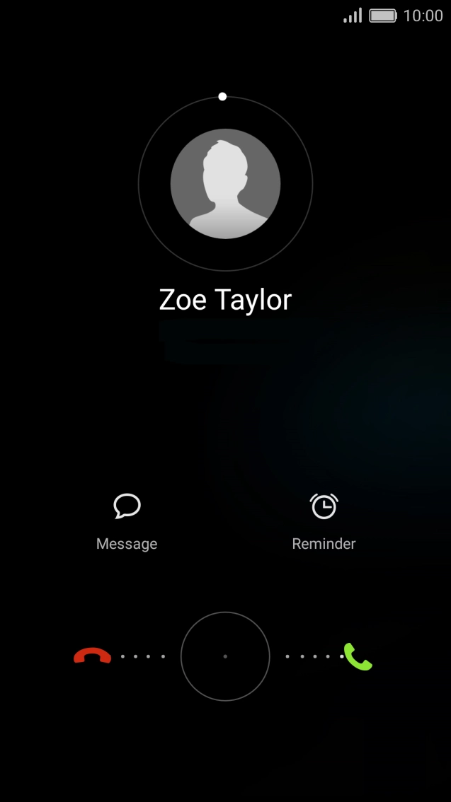 Press and drag the circle right.